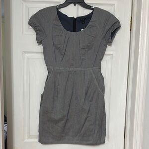 NWT Elegant Gray Stripes Women's Dress, Size 6